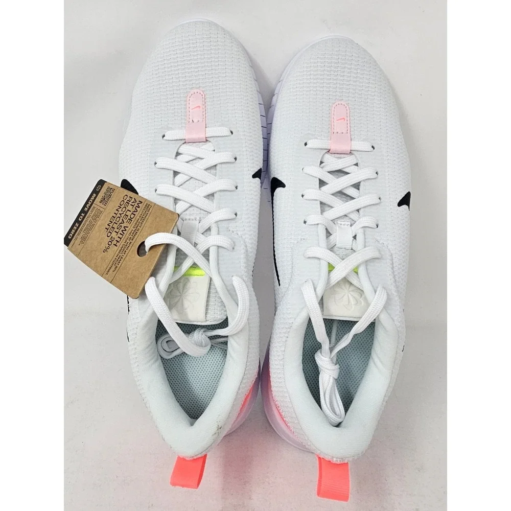 Nike Flex Experience RN 12 Sneakers Women's Sz 10M White/Pink DV0746 New w/Blem